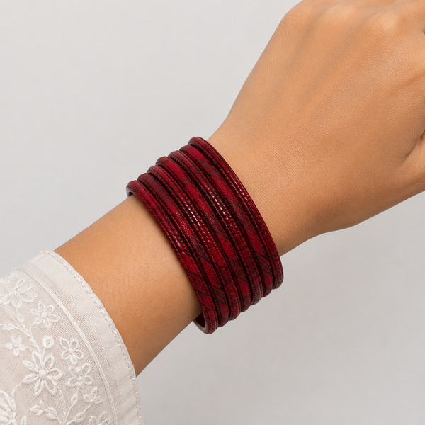 Maroon Jaipur Loom Stack