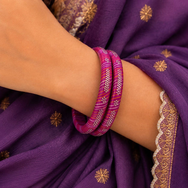Pink Laheria Kada Set