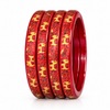 Royal Elephant Pure Lac Bangle Set – Red