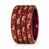 Royal Elephant Pure Lac Bangle Set – Maroon