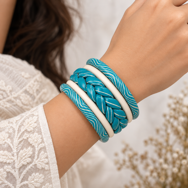 Neelam Braided Bangle Set
