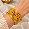 Royal Elephant Pure Lac Bangle Set – Yellow