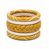 Haldi Kesar braided bangle set