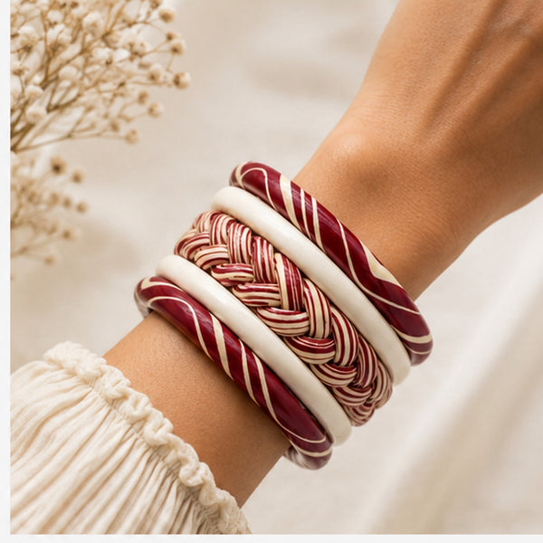 Gulab braidedbangle set