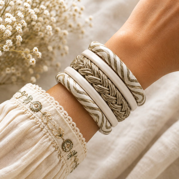 Kanak braided Bangle Set