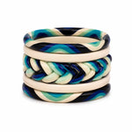 Evil Eye braided Bangle Set