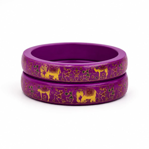 Dark Pink Elephant lac kada set