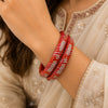 Orange Laheria Lac Kada Set