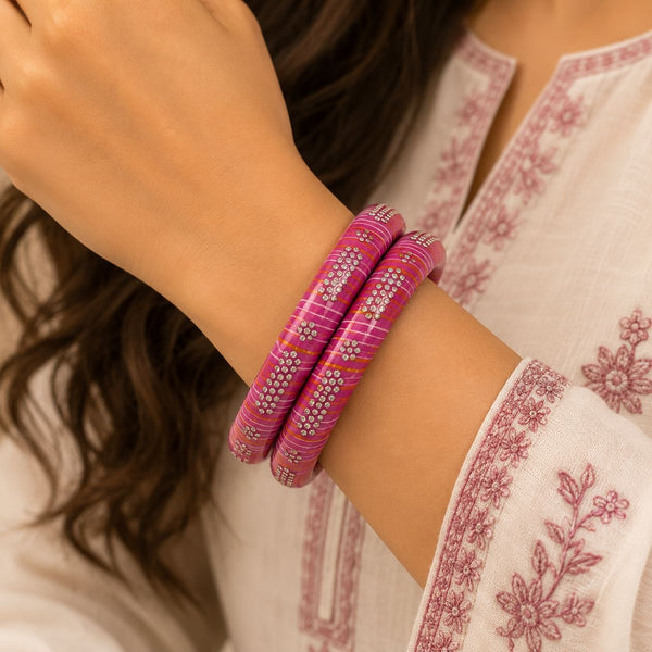 Light Pink Laheria Kada Set