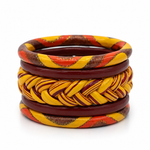 Sunflower Braided Bangle Set