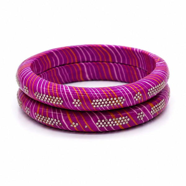 Pink Laheria Kada Set