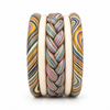 Multicolour braided bangle set