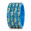 Royal Elephant Pure Lac Bangle Set – Blue
