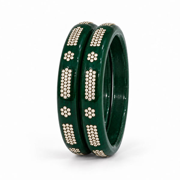 Emerald Green Lac Kada Set