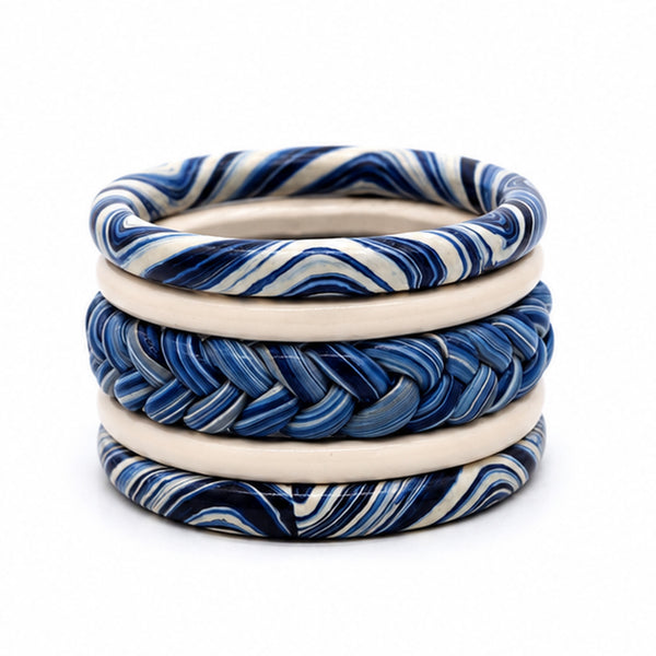 Neelam braided bangle set