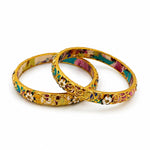 Rajwadi Brasswork Lac Bangle Set