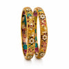Rajwadi Brasswork Lac Bangle Set