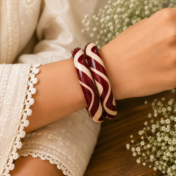 Meher Juli Kada – Burgundy Cream